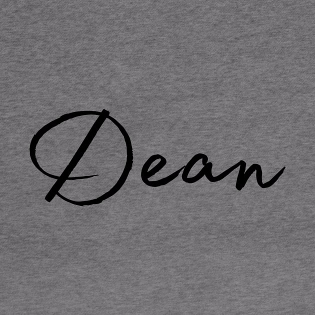 Dean Name Calligraphy by Word Minimalism